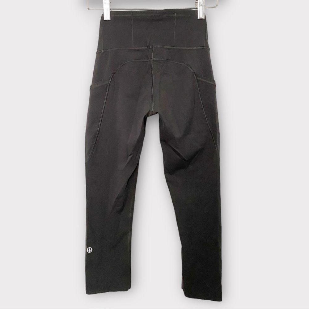 Lululemon Fast and Free Crop II 19" *Non-Reflective Graphite Grey Nulux Size 2 - Picture 7 of 14